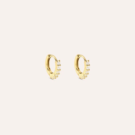 Orecchini A Cerchio Silver Glow Argento Dorato Cubic Zirconia - Orecchini a Cerchio Donna | Stroili