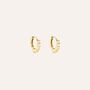 Orecchini A Cerchio Silver Glow Argento Dorato Cubic Zirconia