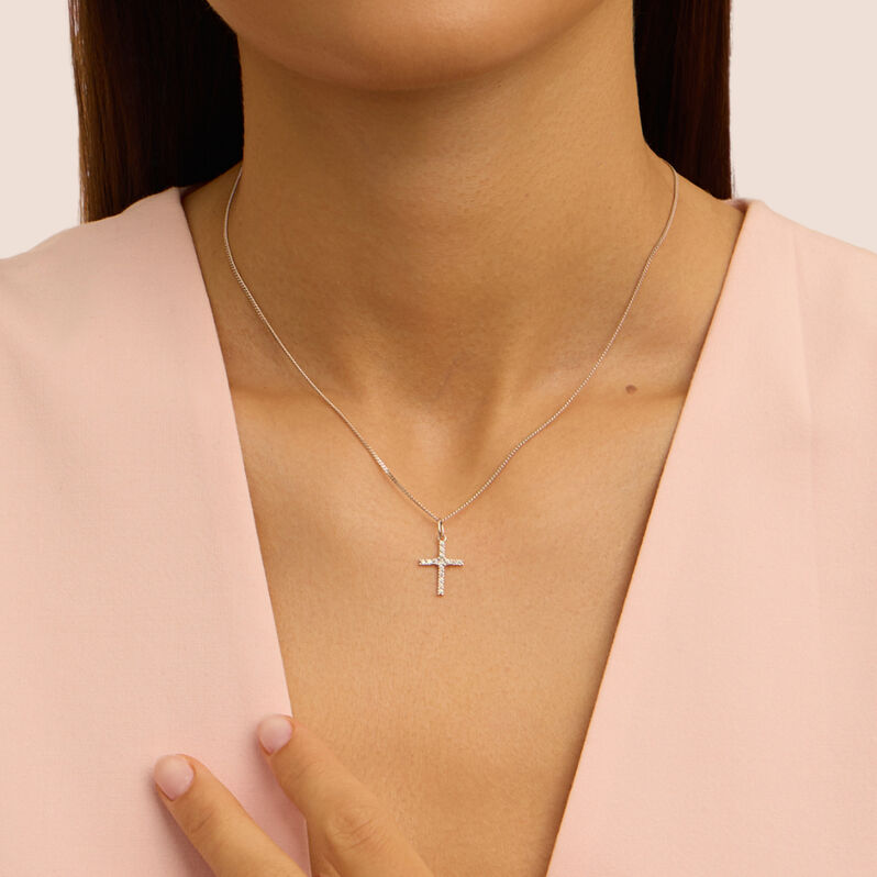 Pendente Holy Oro Bianco Cubic Zirconia - Ciondoli Donna | Stroili