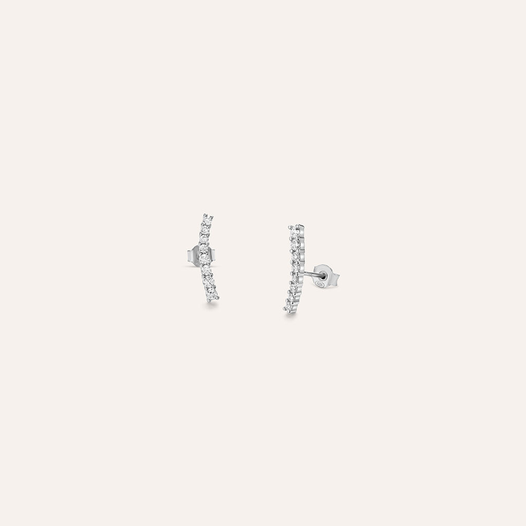 Orecchini Lobo Silver Elegance Argento Rodiato Cubic Zirconia - Gioielli Donna | Stroili