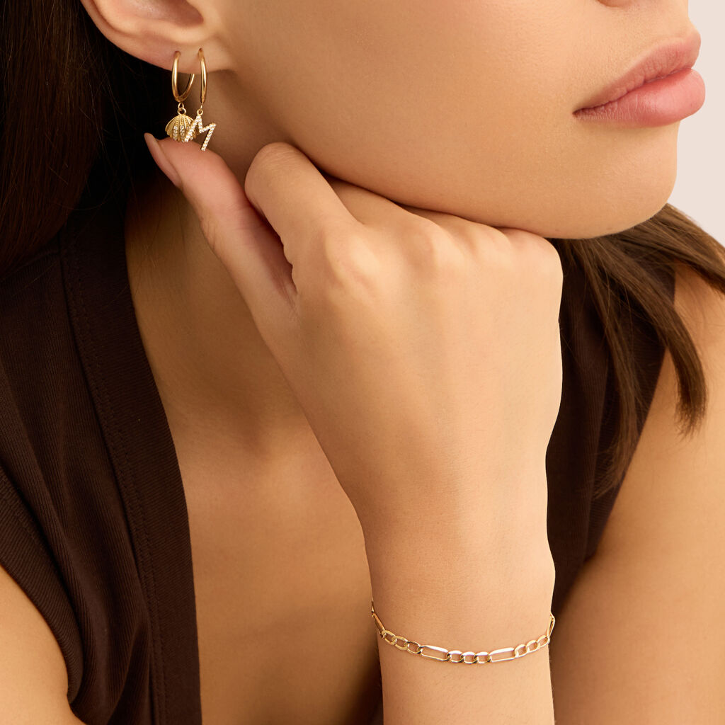 Orecchini A Cerchio Toujours Oro Giallo Cubic Zirconia