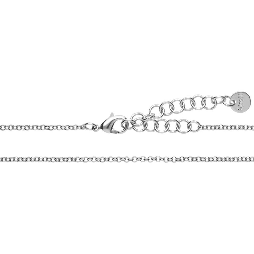 Collana in ottone rodiato con ciondolo forma tonda e glitter - Collane Donna | Stroili
