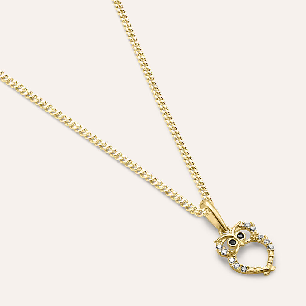 Pendente Po&egrave;me Oro Giallo Cubic Zirconia