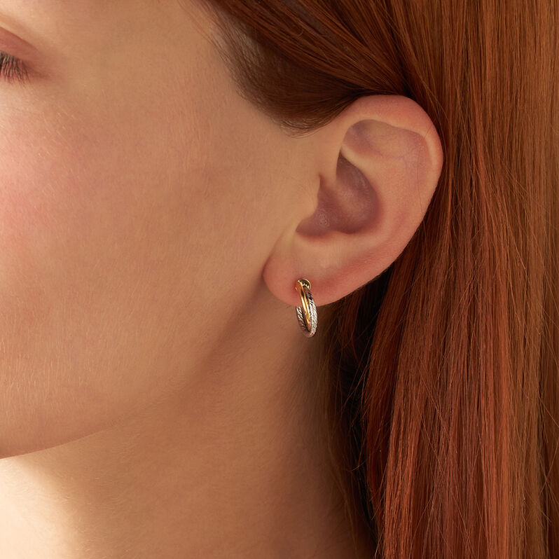 Orecchini A Cerchio Toujours Oro Bicolore - Orecchini a Cerchio Donna | Stroili