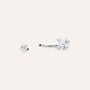 Piercing Ombelico Punto Luce Moonlight Titanio ASTM F136 Bianco Cubic Zirconia