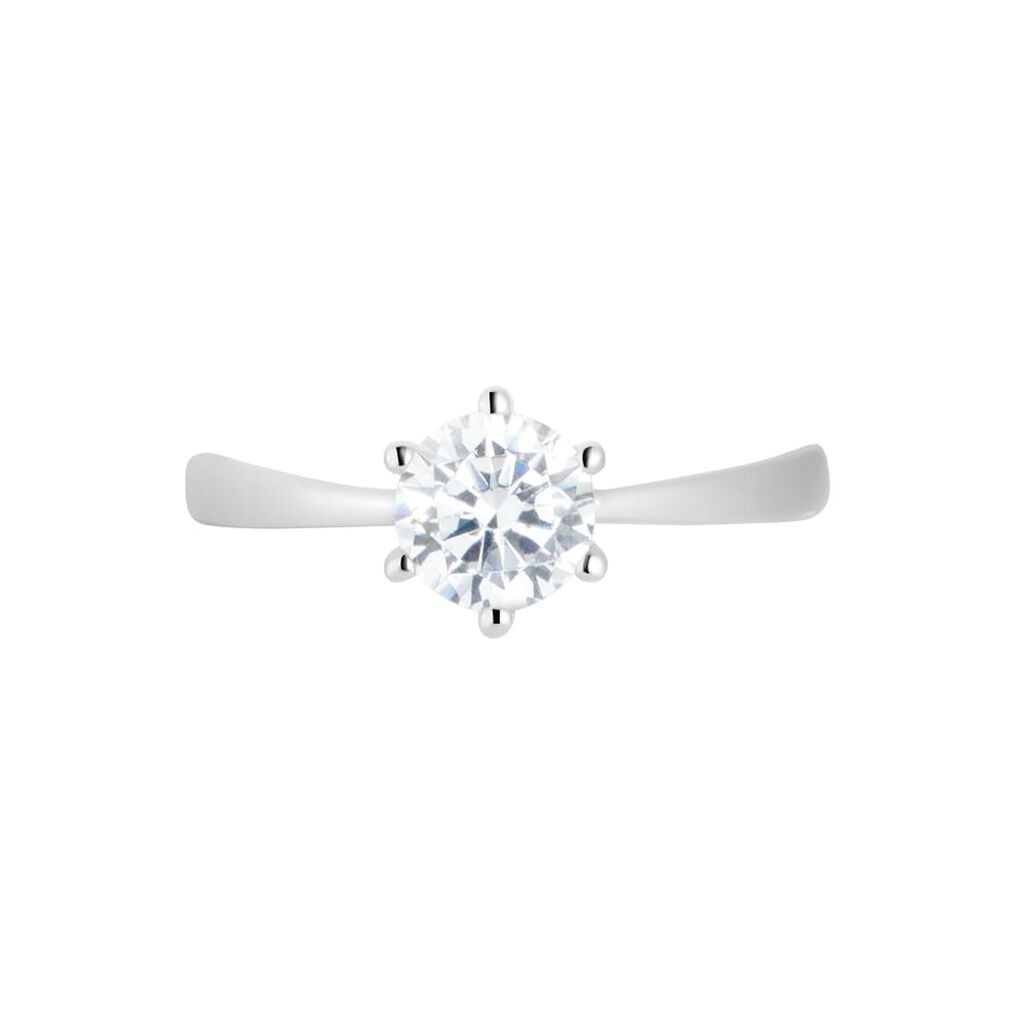 Anello Solitario Claire Oro Bianco Cubic Zirconia - Anelli con Pietre Donna | Stroili