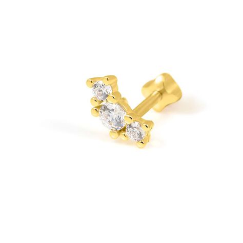 Piercing Orecchio Tragus Helix Conch Ear Shine Oro Giallo Cubic Zirconia - Piercing Orecchio Donna | Stroili