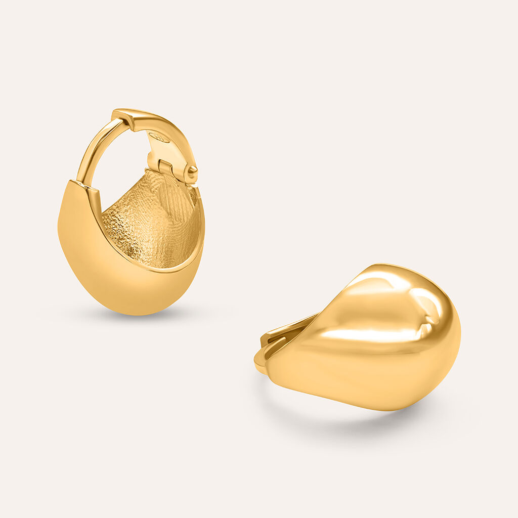 Orecchini A Cerchio Silver Collection Argento Dorato