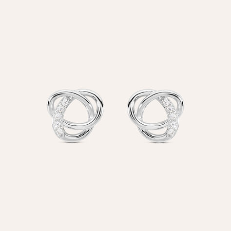 Orecchini Lobo Silver Moments Argento Rodiato Cubic Zirconia - Orecchini a Lobo Donna | Stroili