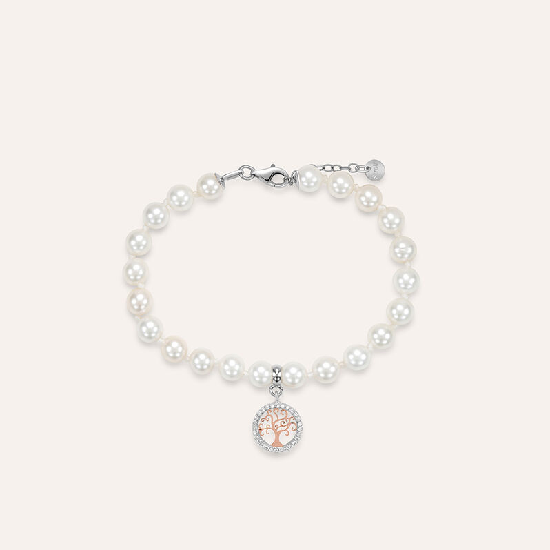Bracciale Silver Pearls Argento Rodiato Perla sintentica Cubic Zirconia - Bracciali Donna | Stroili