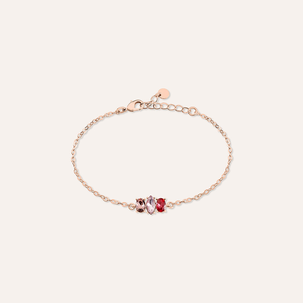 Bracciale Violet Ottone Rosa Cristallo