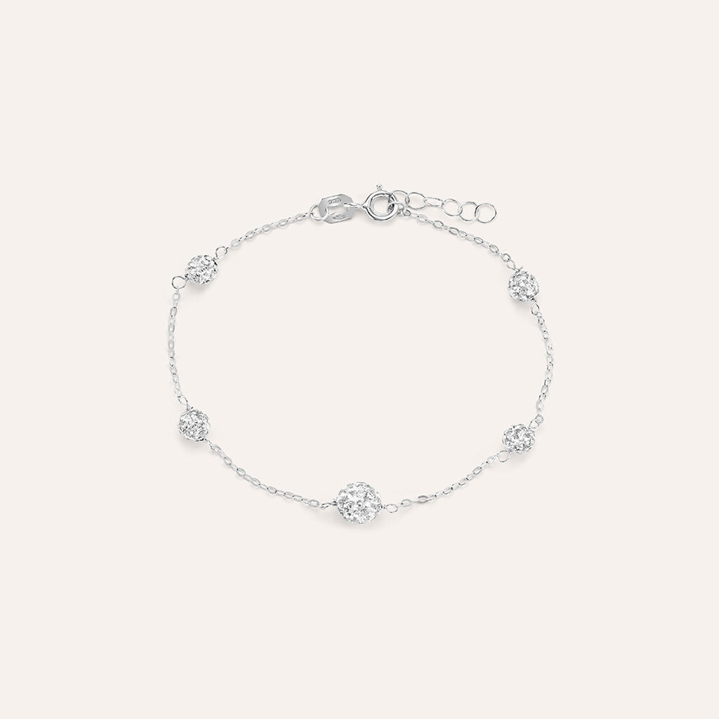 Bracciale Christelle Oro Bianco Cristallo - Bracciali Donna | Stroili