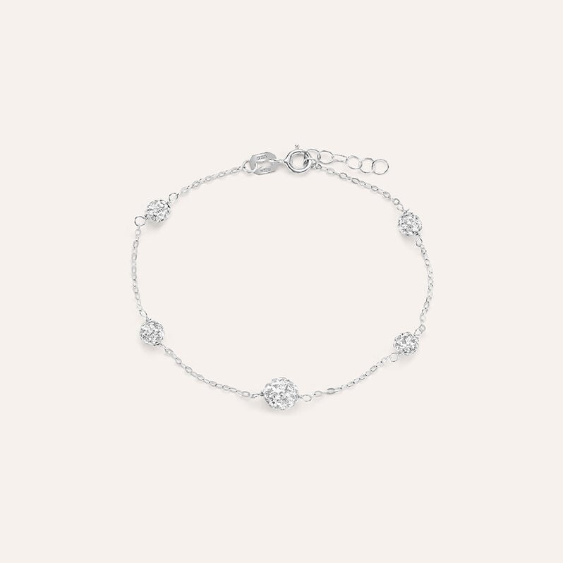 Bracciale Christelle Oro Bianco Cristallo - Bracciali Donna | Stroili