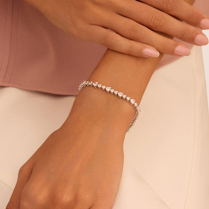Bracciale Tennis Red Carpet Argento Rodiato Cubic Zirconia - Bracciali Tennis Donna | Stroili