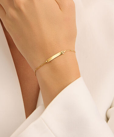Bracciale Con Targhetta Holy Oro Giallo