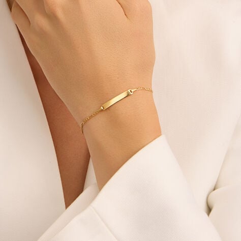 Bracciale Con Targhetta Holy Oro Giallo - Bracciali con Incisione Bambino | Stroili
