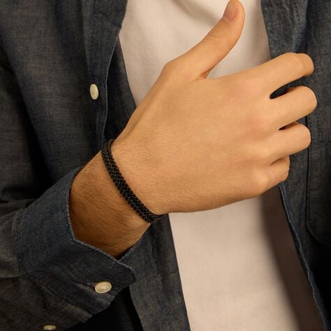 Bracciale Catena Man Code Acciaio Nero - Bracciali Uomo | Stroili