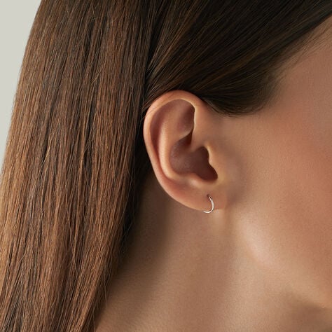 Orecchini A Cerchio Toujours Oro Bianco - Orecchini a Cerchio Donna | Stroili