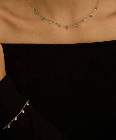 Collana Multi Punto Luce Golden Dream Placcato Oro Giallo Cubic Zirconia