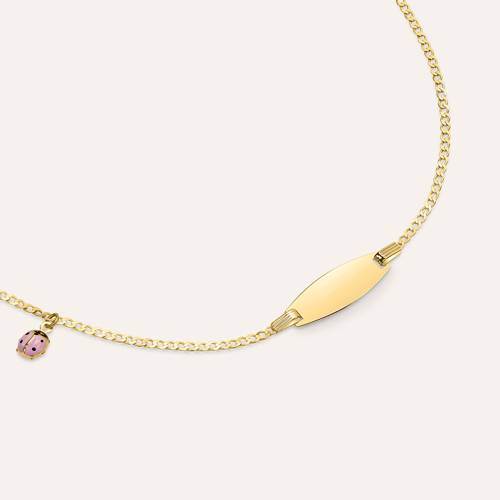 Bracciale Con Targhetta Holy Oro Giallo