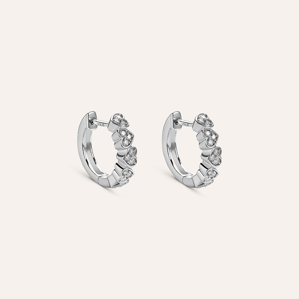 Orecchini A Cerchio Sophia Oro Bianco Diamante - Orecchini a Cerchio Donna | Stroili