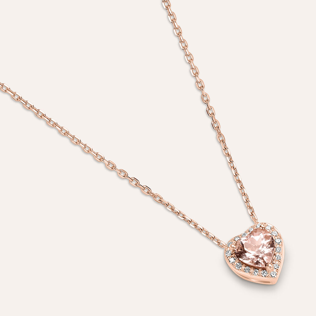 Collana Jasmine Oro Rosa Morganite Diamante - Collane Donna | Stroili