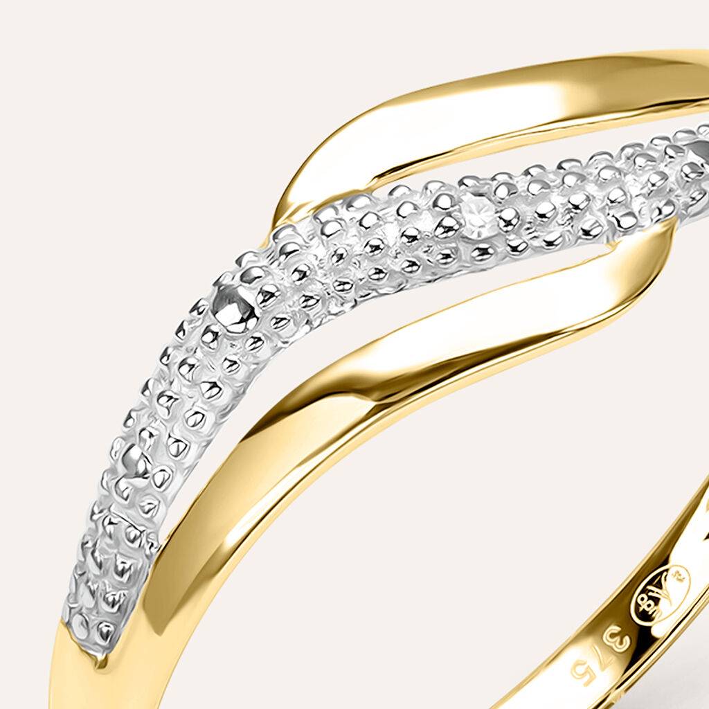 Anello Fascia Sophia Oro Bicolore Diamante - Anelli con Pietre Donna | Stroili