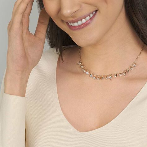 Collana Multi Punto Luce Romantic Shine Metallo Dorato Cristallo - Collane Choker Donna | Stroili