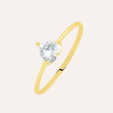 Anello Solitario Claire Oro Giallo Cubic Zirconia