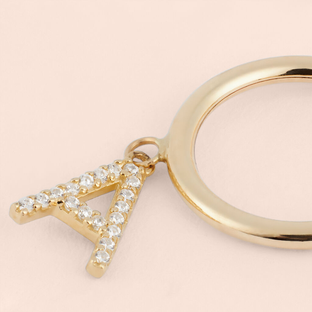 Mono Orecchino A Cerchio Toujours Oro Giallo Cubic Zirconia