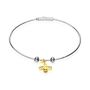 Pendente Love Beats Argento Dorato Cubic Zirconia