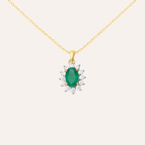 Collana Charlotte Oro Giallo Smeraldo Diamante - Collane Donna | Stroili