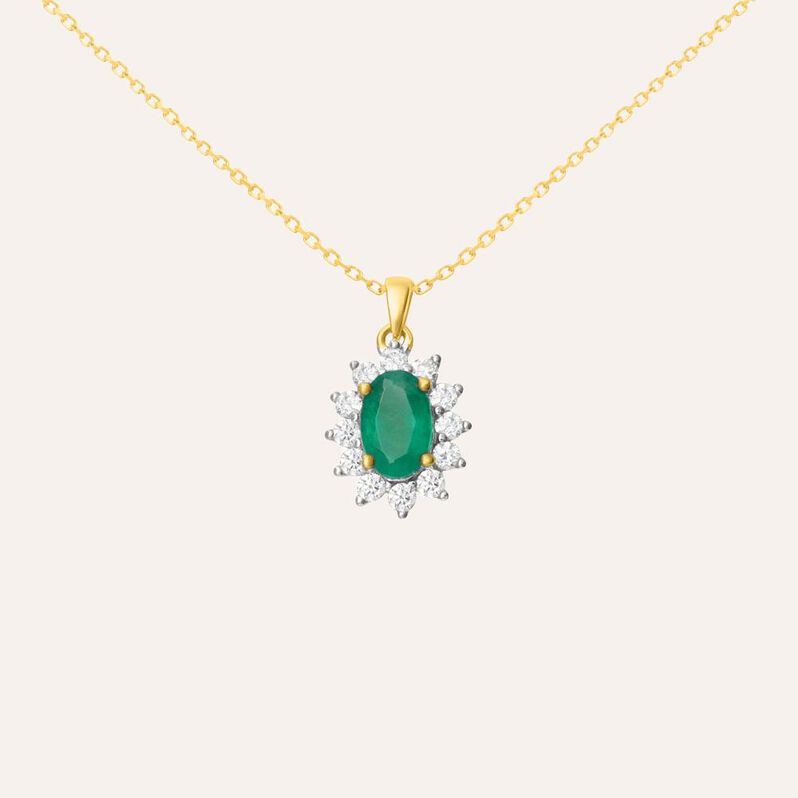 Collana Charlotte Oro Giallo Smeraldo Diamante - Collane Donna | Stroili