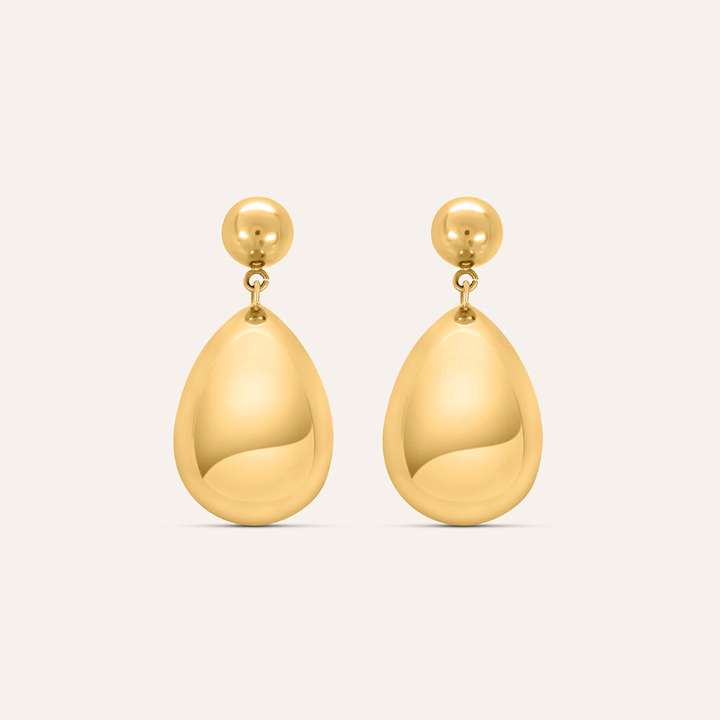 Orecchini Pendenti Radiance Acciaio Dorato