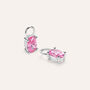 Charm per Orecchini a Cerchio Silver Rainbow Argento Rodiato Cubic Zirconia