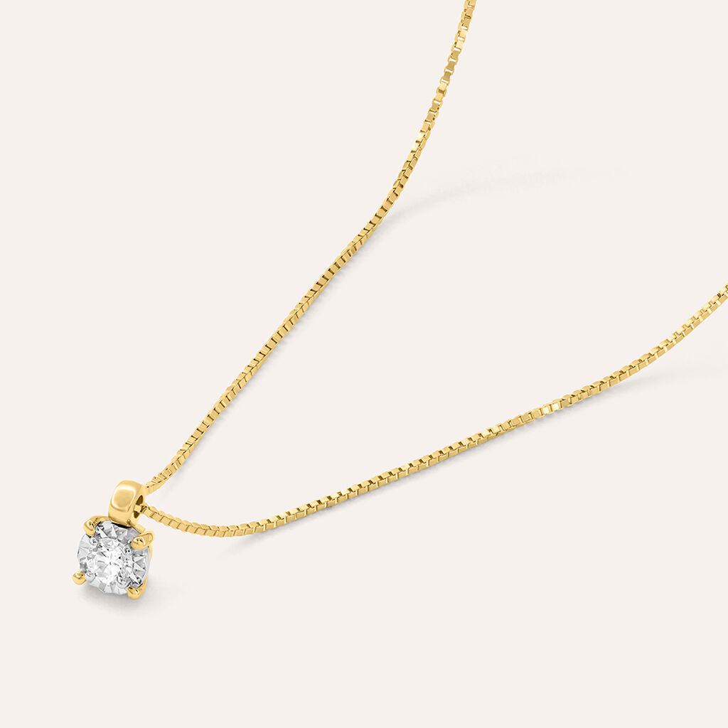 Collana Punto Luce Diamotion Oro Giallo Diamante - Collane Punto Luce Donna | Stroili