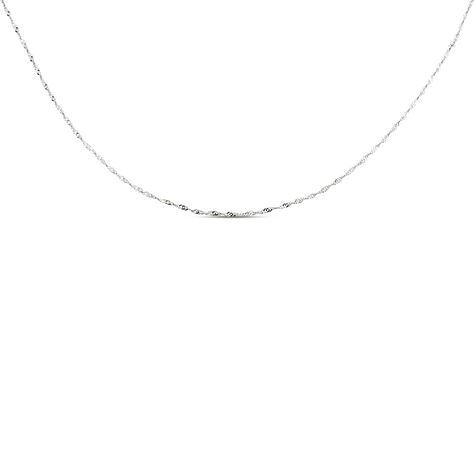 Miore- Catenina In Oro Bianco 9 Carati E Pendente Con Perla, Lunghezza 45cm - Foto 8