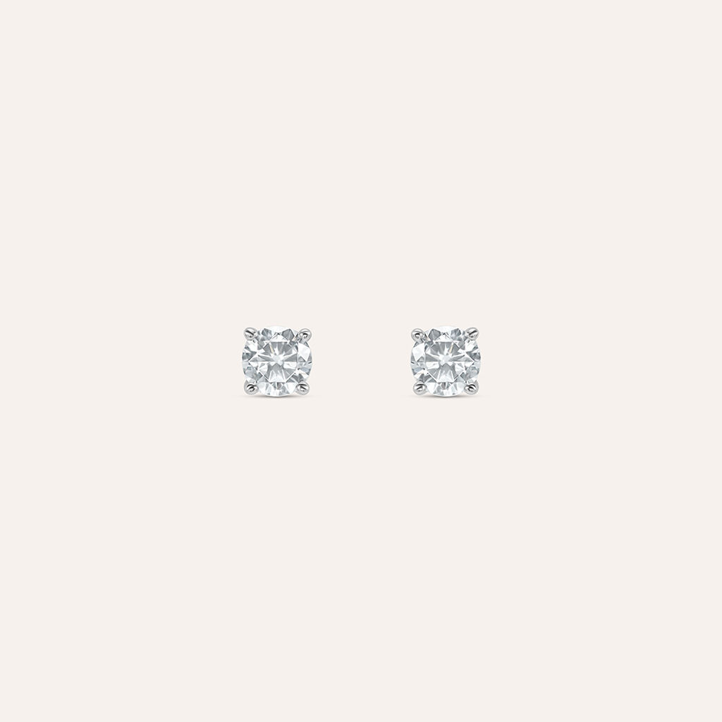 Orecchini Lobo Punto Luce Silver Elegance Argento Rodiato Cubic Zirconia