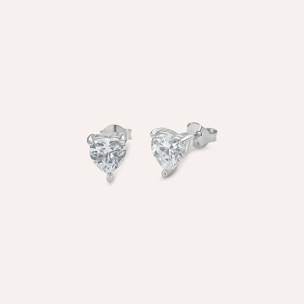 Orecchini Lobo Punto Luce Silver Elegance Argento Rodiato Cubic Zirconia - Orecchini a Lobo Donna | Stroili