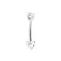 Piercing Ombelico Punto Luce Bon Ton Oro Bianco Cubic Zirconia