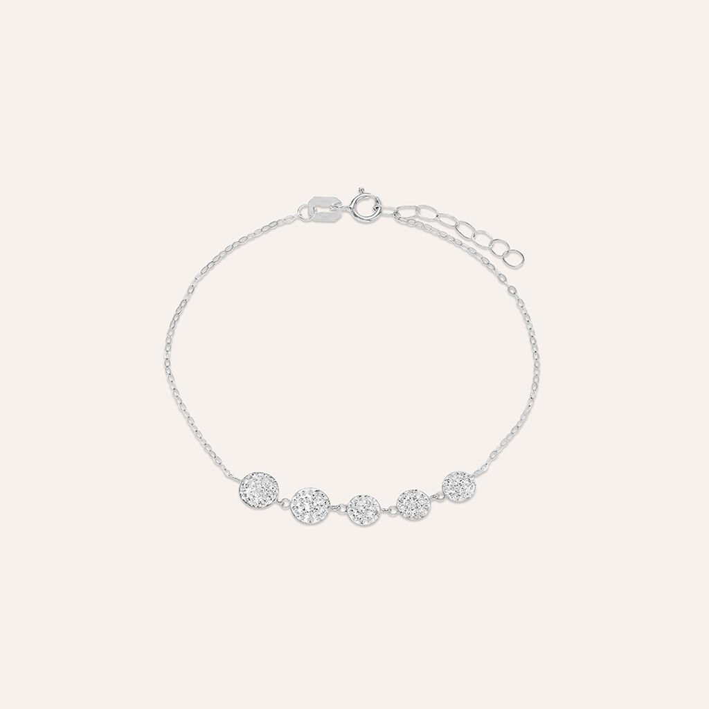 Bracciale Christelle Oro Bianco Cristallo