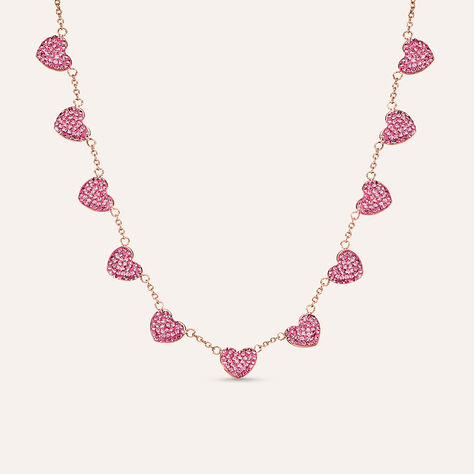 Collana Aura Acciaio Rosa Cristallo - Collane Donna | Stroili