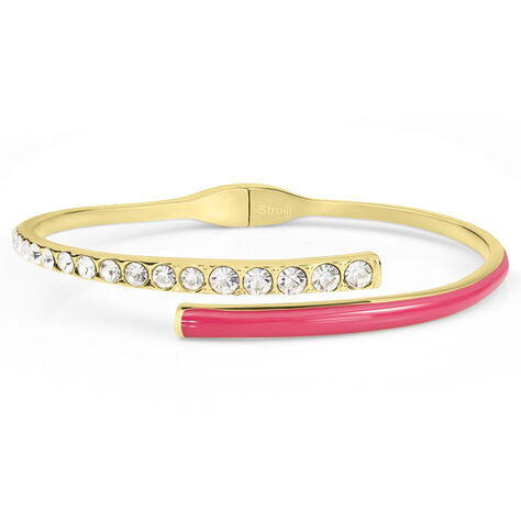 Bangle Lady Sweet Acciaio Dorato Cristallo - Bracciali Rigidi Donna | Stroili