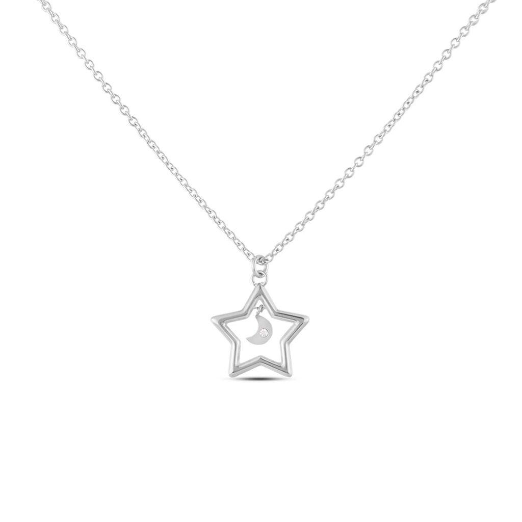 Collana Lady Chic Acciaio Stella e Cristalli