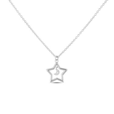Collana Lady Chic Acciaio Stella e Cristalli