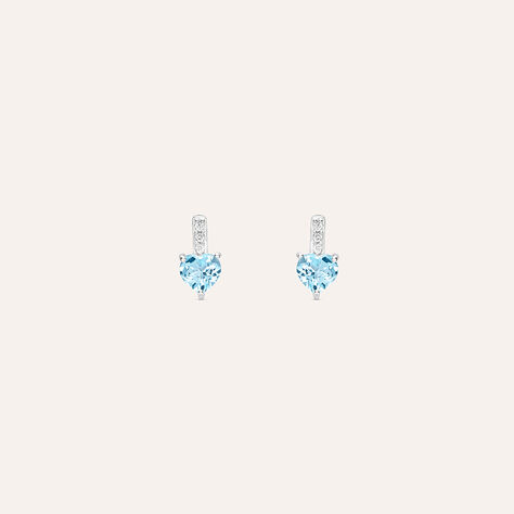 Orecchini Lobo Punto Luce Amélie Oro Bianco Topazio Cubic Zirconia - Orecchini a Lobo Donna | Stroili