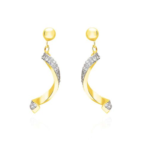 Orecchini Pendenti Crystal Gold Oro Giallo Cristallo - Orecchini Pendenti Donna | Stroili