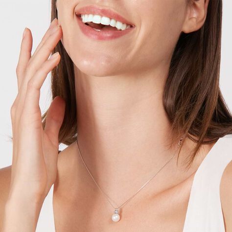 Collana Gold Pearls Oro Bianco Perla D'Acqua Dolce Diamante - Collane Donna | Stroili