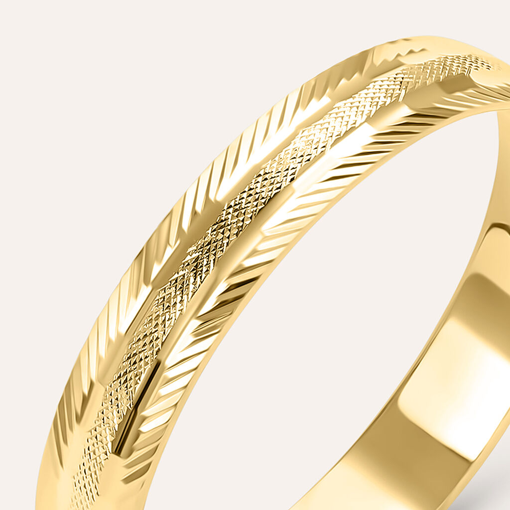Fede Classica Diamantata 3 mm Oro Giallo - Anelli con Incisione Donna | Stroili