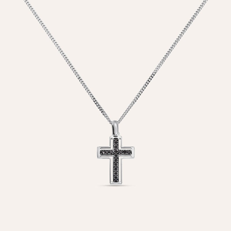 Collana Gentleman Argento Rodiato Cubic Zirconia - Collane Uomo | Stroili